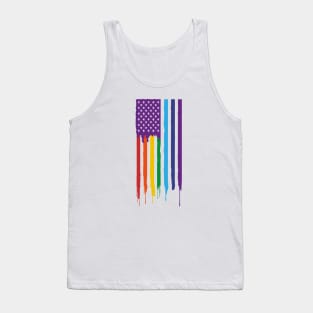 USA LGBTQ Pride Flag LGBT Gay Lesbian Straight Ally Tank Top